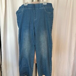 Ladies Denim Elastic Waist CG Jeans Large Capri